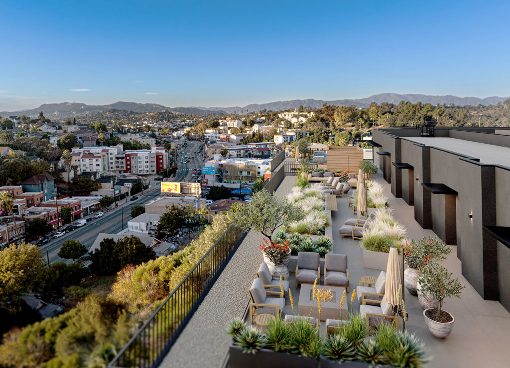 view from apartment rooftop